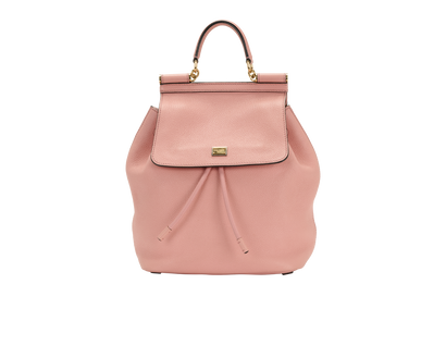 Sicily Backpack, &pound;375, Handbags, Pink, Leather, Front view